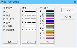 グルーピングマスク設定